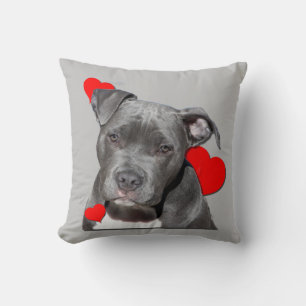 Cute Black PopArt Colorful Pit Bull Stbudsdshire Kudde