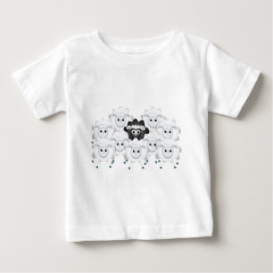 Cute Black Sheep i familjen Tee Shirt