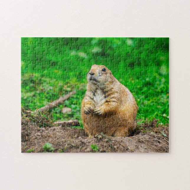 Cute Black-Tails Prairie Hund Jigszle puzzle Pussel (Horisontell)