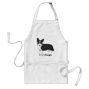 Cute Black Tan Cardigan Welsh Corgi Hundälskare Förkläde