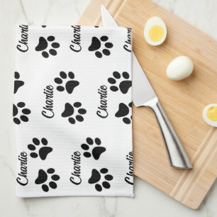 Cute Black Tass Djurälskare namn Kitchen Kökshandduk