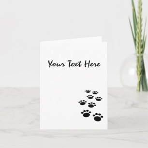 Cute Black Tecknad Pet Tass Trail-inbjudan Inbjudan