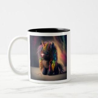 Cute Black Unicorn mugg