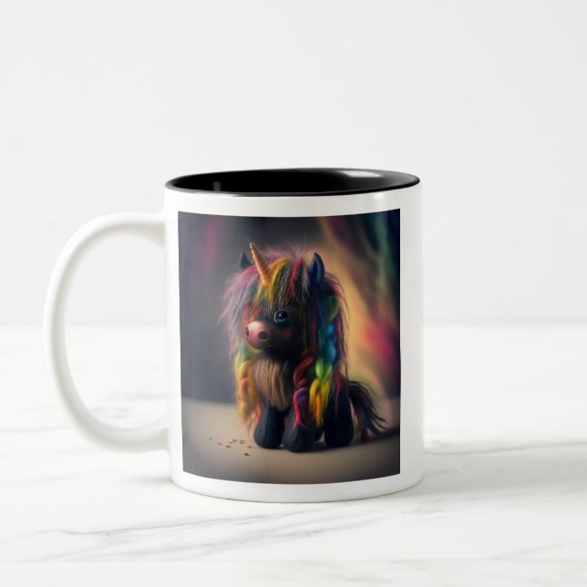 Cute Black Unicorn mugg (Vänster)