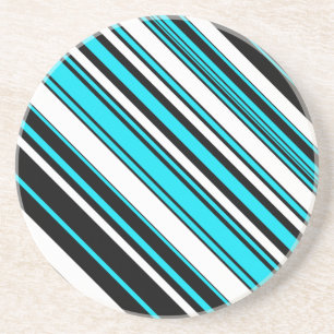 Cute black white aqua rand Fodral-Mate iPhone cas Underlägg