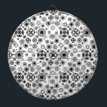 Cute black white arabesque dekorative mönster darttavla<br><div class="desc">Cute black white arabesque dekorative mönster</div>