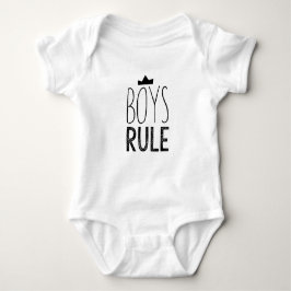 Cute black white baby onsie - pojkregel, citat tee
