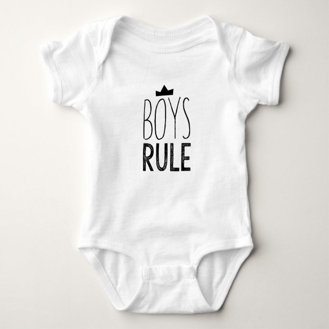 Cute black white baby onsie - pojkregel, citat tee (Framsida)