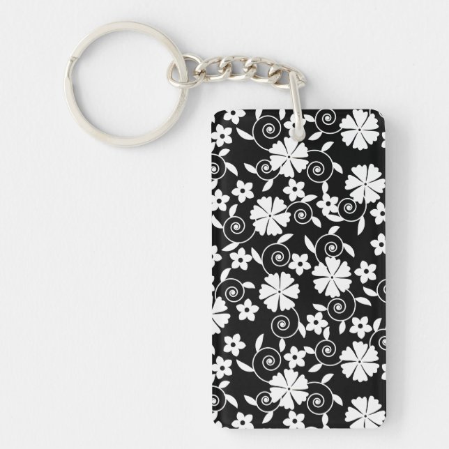 Cute Black white blommor mönster LifeProof iPhone (Framsidan)