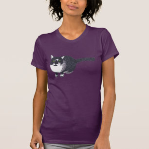 Cute Black White Cat i Pointillism Tshirts