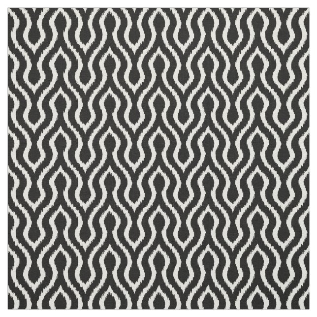 Cute black-white chevron ikat mönster tyg (Provkarta)
