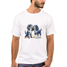 Cute Black White Cocker Spanska valpar hundälskare