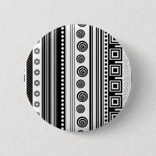 Cute Black white dekorative aztec struktur Knapp