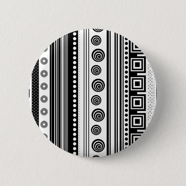 Cute Black white dekorative aztec struktur Knapp (Framsida)