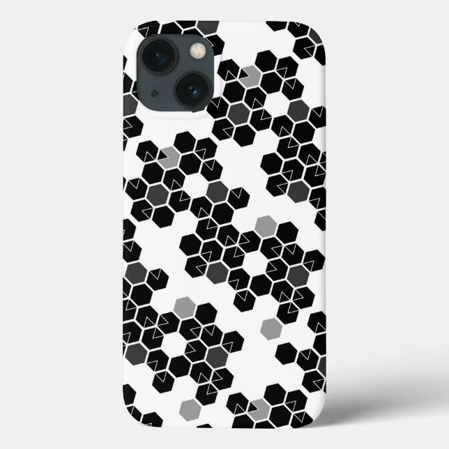 Cute black white hex data mönster (Baksida)