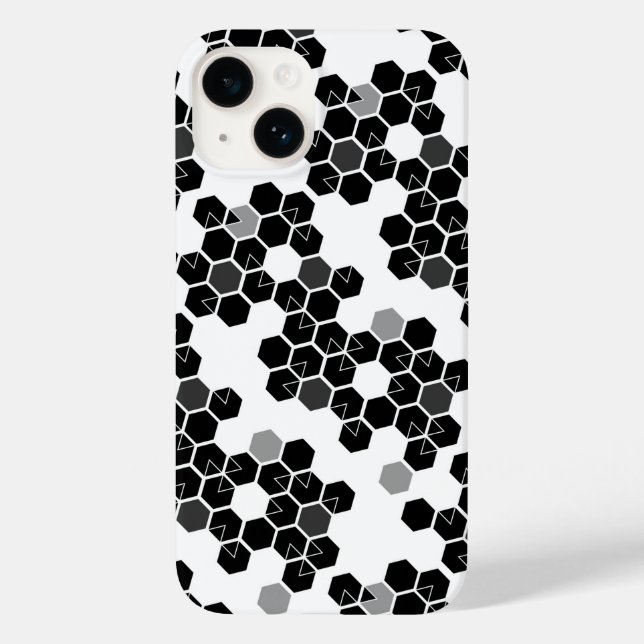 Cute black white hex data mönster (Baksida)