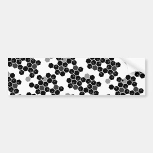Cute black white hex data mönster bildekal