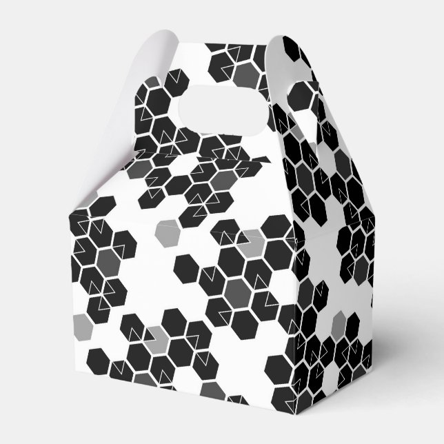 Cute black white hex data mönster presentaskar (Framsidan Sidan)