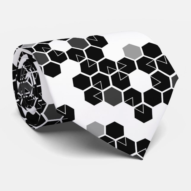 Cute black white hex data mönster slips (Rullad)