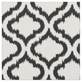 Cute black-white ikat marockansk mönster tyg