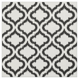 Cute black-white ikat marockansk mönster tyg