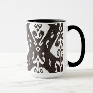 Cute black-white ikat tribal mönster mugg