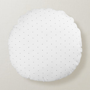 Cute Black white, liten polka dots, elegant mönst Rund Kudde
