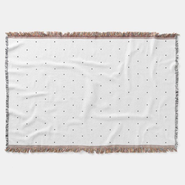 Cute Black white, liten polka dots, elegant mönste Filt (Framsidan)