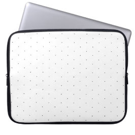 Cute Black white, liten polka dots, elegant mönste Laptop Fodral
