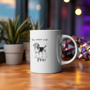 Cute Black White "'Men PAPPA'" Mugg