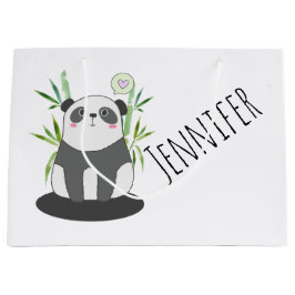 Cute Black & White Panda i Bamboo