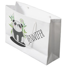 Cute Black & White Panda i Bamboo