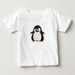 Cute Black White Penguin och Funny Mustache T Shirt