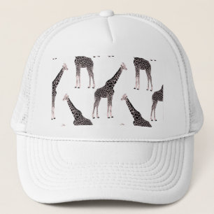 Cute Black White Rosa Giraffe Keps