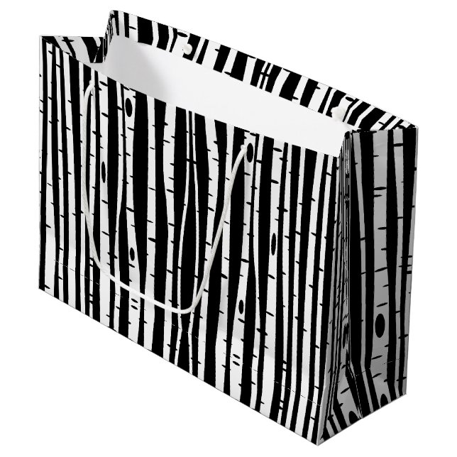 Cute black white träd mönster musmatta (Framsidan Vinklad)