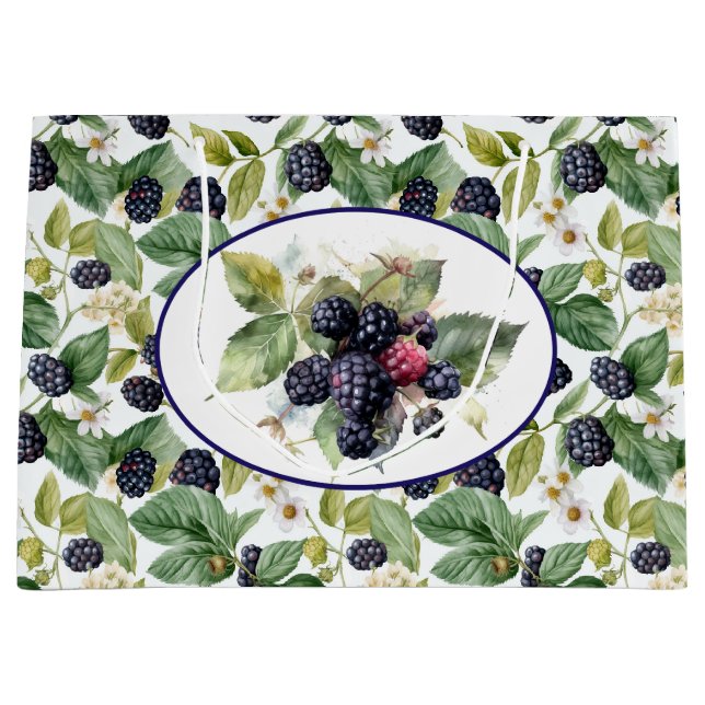 Cute Blackbär Watercolor Large Gift Bag (Framsidan)