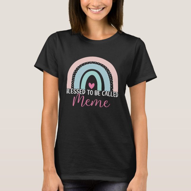 Cute Blad att kallas Meme Boho Rainbow Mamma Gr T Shirt (Framsida)