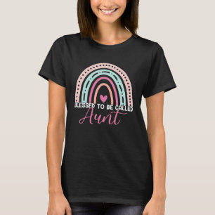 Cute Blad att kallas Moster Rainbow Mamma Grandma T Shirt