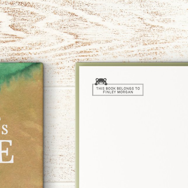 Cute Bläder Tillhören i Bok till Namn Självfärgande Stämpel (Skapare uppladdad)