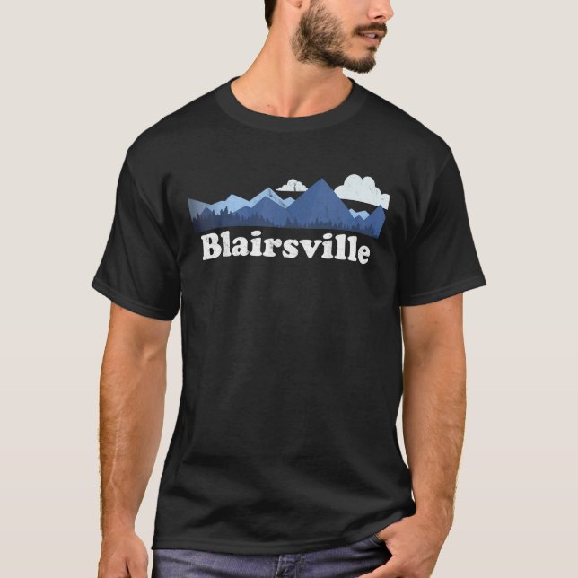 Cute Blairsville Georgia GA Retro Blue Ridge Mount T Shirt (Framsida)