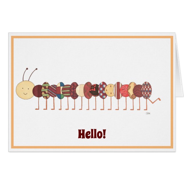 Cute Blank Notecard-Catercolumn #2-Personalize it! Hälsningskort (Framsidan Horizontal)