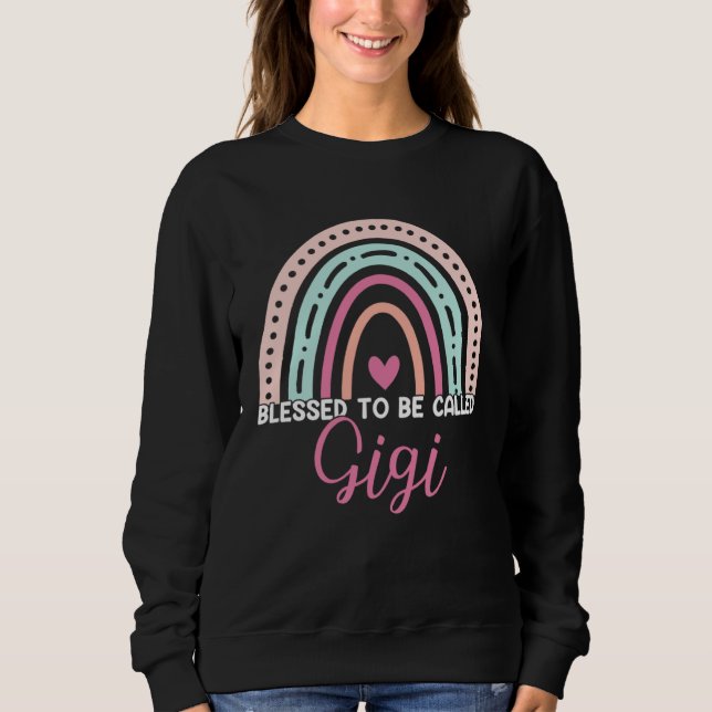 Cute Blessed To Be Called Gigi Rainbow Mom Grandma T Shirt (Framsida)