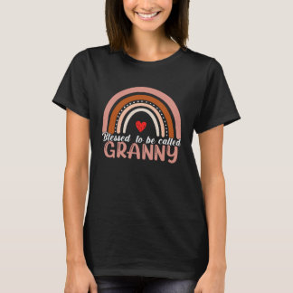 Cute Blessed To Be Called Granny Rainbow Women Mot T Shirt