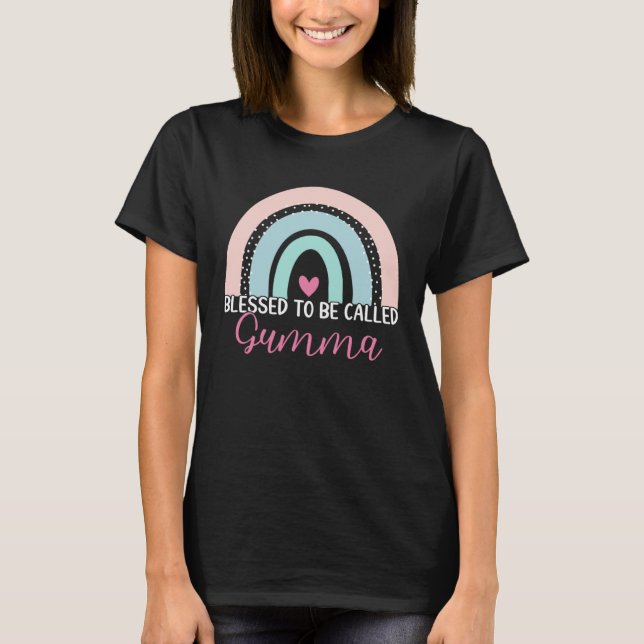 Cute Blessed To Be Called Gumma Boho Rainbow Mom G T Shirt (Framsida)