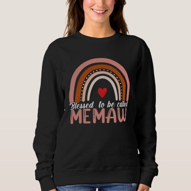 Cute Blessed To Be Called Memaw Rainbow Women Moth T Shirt (Framsida)