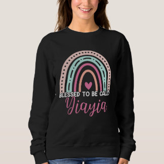 Cute Blessed To Be Called Yiayia Rainbow Mom Grand T Shirt
