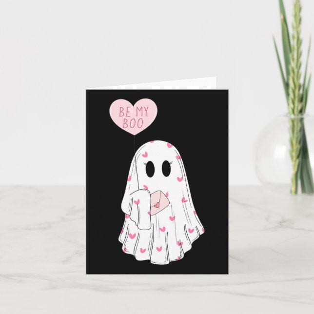 Cute blir du min Boo Ghost Halloween! Kärlek del Kort (Framsida)