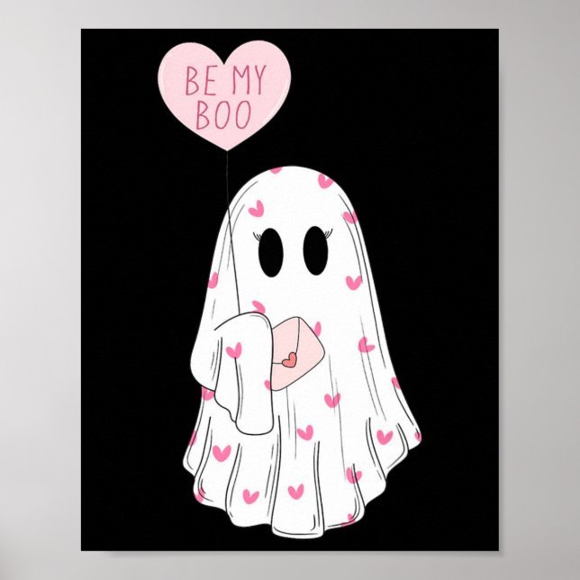 Cute blir du min Boo Ghost Halloween! Kärlek del Poster (Framsidan)