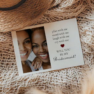 Cute, blir du min Bridesmaid? Foto