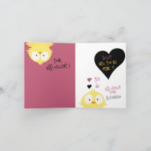 Cute blir du min? Chicken Kärlek + Valentine
